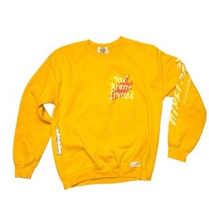 Hyde Park You Aren’t Invited Yellow Crewneck Sweatshirt Men’s Size M Street wear